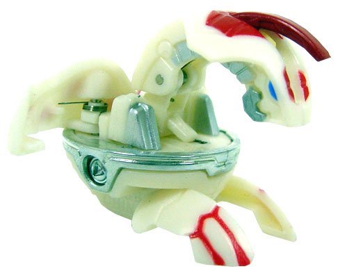 Delta Dragonoid II Evolved Heavy Metal Special Attack White with Red Markings Bakugan Battle Brawlers Figure with Metal Card