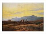 Ruins of Eldena Abbey and the Riesengebirge Giclee Poster Print by Caspar David Friedrich, 16x12