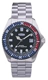 Medana Men's Diver Style Water Resistant Watch with Metal Bracelet