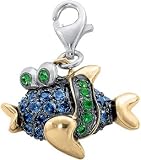 Fish Charm, 14K Two Tone Gold