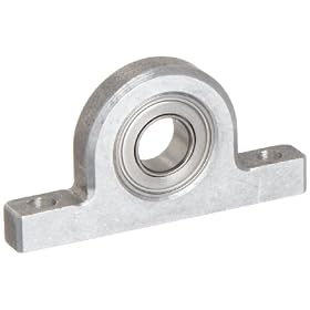 Spyraflo PB0-SR188ZZ 1/4" Inner Diameter, Mounted Miniature Precision Ball Bearing In An Aluminum Housing