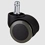 Polyurethane Office Chair Caster Wheels for use on Hardwood Floor - Standard Stem Diameter: 7/16", Stem Length: 7/8" - 5 Units Pack - Gray Edge