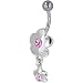 Soft Pink Flower Pendant Valentine Body Jewelry