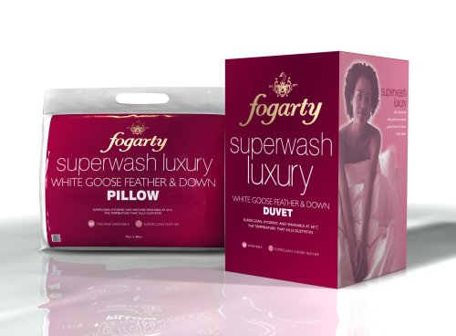 Fogarty Superwash Luxury White Goose Feather & Down Pillow