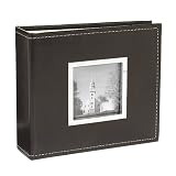 Review Six Trees  / 100-Photo Faux Leather Album with Metal Frame - Brown