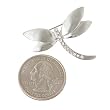 Crystal Studded Silver Dragonfly Brooch Pin