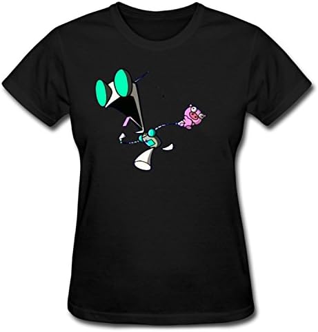 BBUYUXI Invader Zim Gir And Piggy Women's Short Sleeve T shirt black M