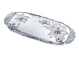 Celebrations by Mikasa Holiday Bloom Canape Tray, 15.5 Inches