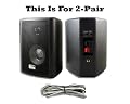 Acoustic Audio 2 Pair Indoor Outdoor Home Stereo Speakers 151B4PKG
