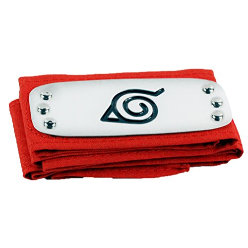 Generic Ninja Headband Konoha Village Ninja Shinobi Naruto Cosplay Headband / Forehead Protector (Red 98cm)