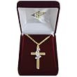 Gold-Plated 18" Chain with 1" Cross and Staff Pendant