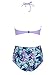 Choies Women's Nylon Push Up Bikini Top and Floral High Waist Bottom
