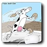 Rich Diesslins Funny General - Editorial Cartoons - Triple Sock Cow - Mouse Pads