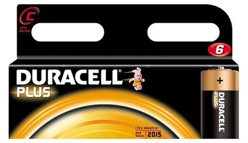 Duracell Plus Alkaline C Size batteries Pack of 6 MN1400