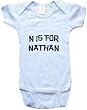 N IS FOR NATHAN / Hurry Up - Name-series - White or Blue Onesie / Baby T-shirt