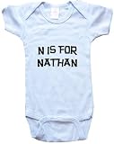 N IS FOR NATHAN / Hurry Up - Name-series - White or Blue Onesie / Baby T-shirt