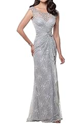 Lace Fitted Evening Dress/Mother-of-the-Bride Dress 