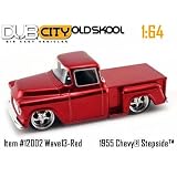 Jada Dub City Oldskool Candy Red 1955 Chevy Stepside Pick Up 1:64 Scale Die Cast by Dub City