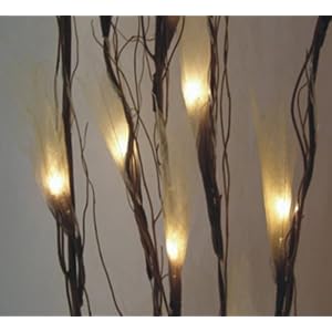 Battery Operated 30 Light White Leaf Willow Branch Case Pack 12 by 