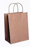 Natural Kraft Paper Bags, Shopping Bags-8x4.75x10.5 Inch