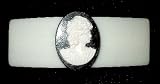 Black & White Beauty Cameo Hair Jewelry Barrette
