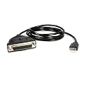 6 ft USB to DB25 Parallel Printer Adapter Cable - M/F