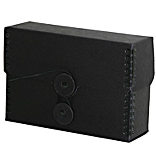 Small Wide Black Kraft Button & String Portfolios (4 1/4 x 6 1/4 x 2) - Sold individually