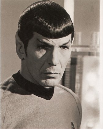 Leonard Nimoy Mr. Spock Star Trek B&W 8x10