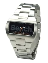 Bench Mens Black Dial Watch With Stainless Steel Bracelet