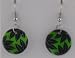 Green Polished Leaf Design Earrings