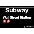 Wall Street Metal Subway Sign