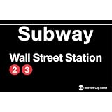 Wall Street Metal Subway Sign