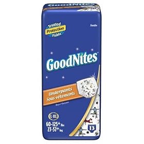 Huggies Pull-Ups Goodnites Underpants, Boys, Large/Extra-Large, 13-Count