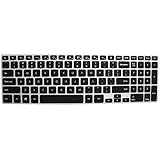 Semi-Black Ultra Thin Soft Backlit Silicone Keyboard Protector Skin Cover for 15.6" New Dell Inspiron 15 7000 series 15-7537, i7537T, i7537T-3342sLV, i7537T-1121sLV, i7537T-4340sLV US Layout (if your "enter" key looks like "7", our skin can't fit)