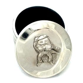 Childs pewter trinket box humpty dumpty - nursery rhyme