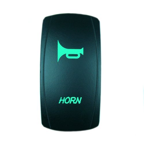 Laser Green Momentary Rocker Switch HORN 20a 12v On/off LED Light