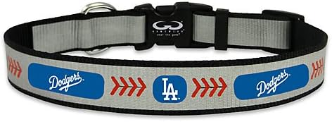 MLB Los Angeles Dodgers Baseball Pet Collar, Reflective
