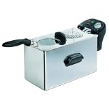 Rival CZF580 Cool Zone Stainless Steel Deep Fryer, Stainless Steel by Rival
