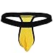 YiZYiF Men's Bulge Pouch C Through Mesh G-Sting Micro Bikini Open Back Underwear Yellow Medium