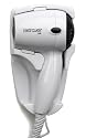 Jerdon First Class Wall Mount Hair Dryer, 1600 watts, 2 Speeds/Heat Settings, White