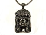 Jay-Z Iced Out Black Jesus Pendant w/36 Franco Chain