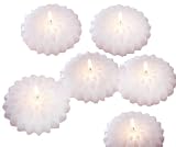 Tag Alpine Holiday White Snowflake Christmas Candle