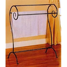 <b>Black Finish Steel Towel Or Quilt Rack</b>