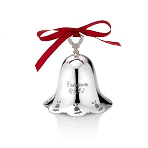 #!Cheap Towle 2011 Silver Plated Pierced Bell Ornament , 32nd Edition