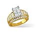 2 ct dtw, 6 princess cut multi-stone head
