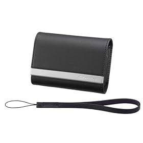 Sony LCSTHP Leather Carrying Case For Slim Cybershot W180, W210, W220, W270 Series  - Black