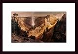 The Grand Canyon of the Yellowstone, Art Poster by Thomas Moran, with Wood Frame, poster size: 20