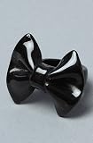 *The Extras The Resin Bow Ring in Black,Jewelry for Women