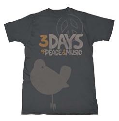 Woodstock - Three Dayz Adult Fitted T-shirt in Charcoal