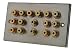 Fisual Satin Chrome Speaker Wall Plate - 7.2